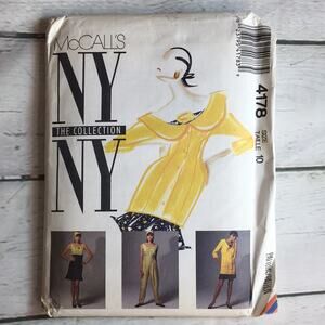 Vintage 1989 McCall's NY The Collection Sewing Pattern Jacket Tops Skirt Size 10